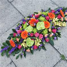 Tropical Vibrance Casket Spray